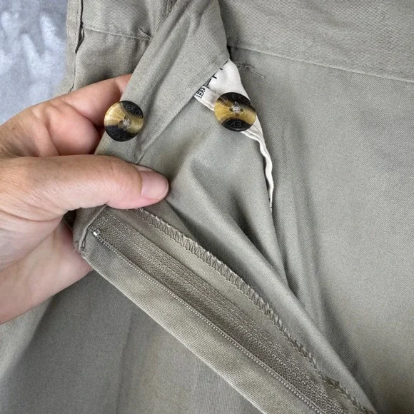 Ex Officio Tan Skirt Women's 16P A-Line Midi Casual Travel Safari (1372) - Picture 4 of 10